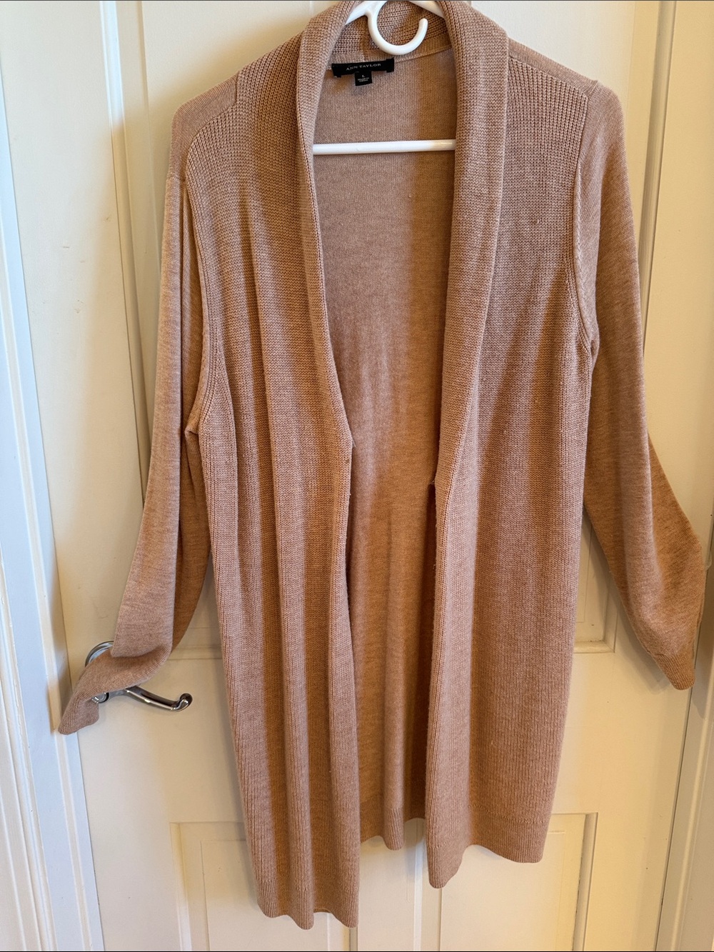 Ann Taylor Open-Front Cardigan - Blush
